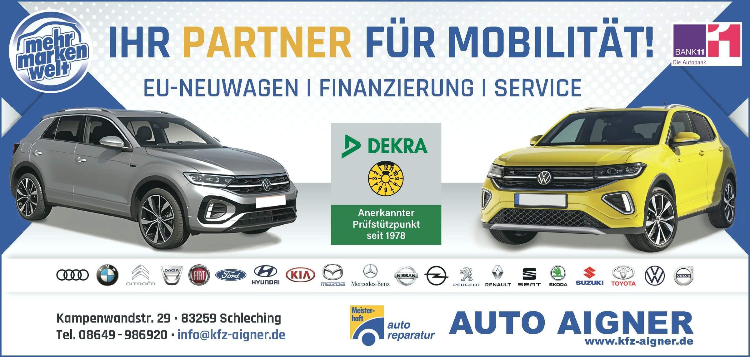 Headerbild von Kfz Aigner